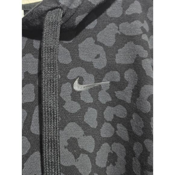 Nike Hoodie Womens Size XS Cropped Leopard Animal Print Pullover (809) - Picture 4 of 6